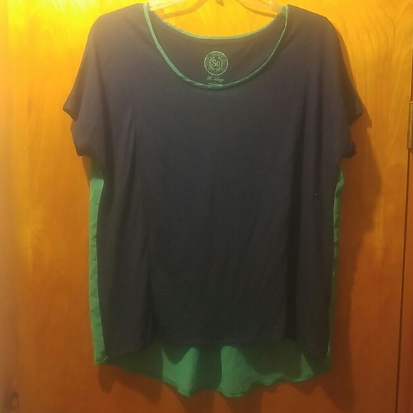 SO Tops - So green and blue top XL